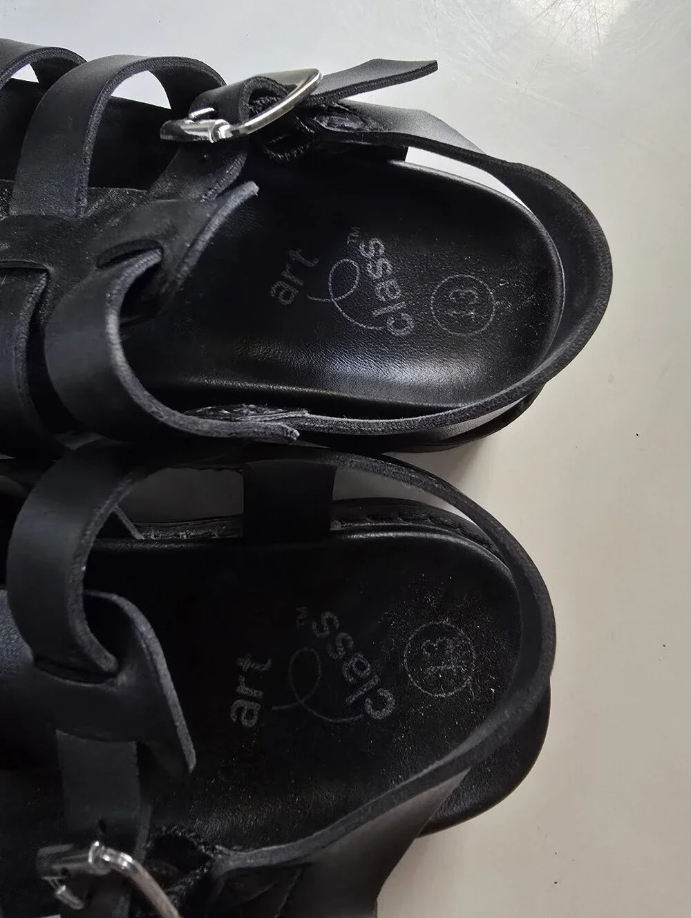 Art Class Little Girl Black Platform Sandals